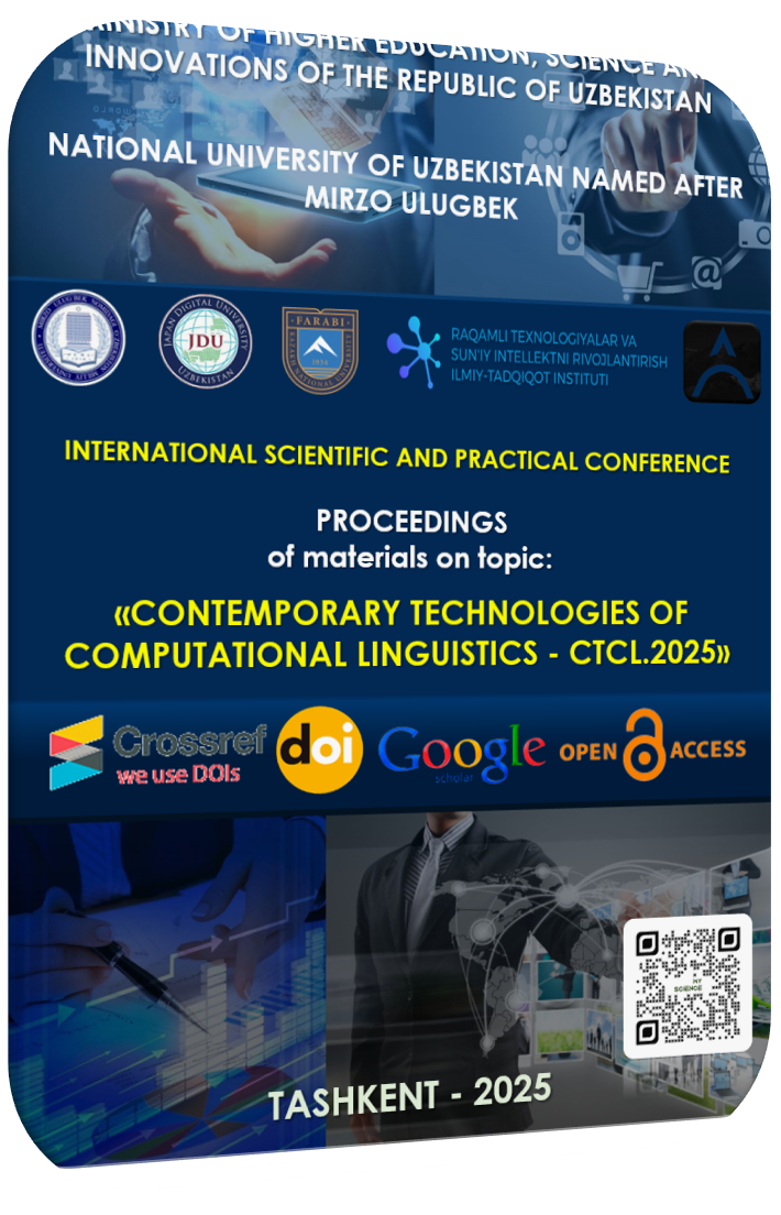 					View Vol. 25 No. 04 (2025): «CONTEMPORARY TECHNOLOGIES OF COMPUTATIONAL LINGUISTICS - CTCL.2025»
				